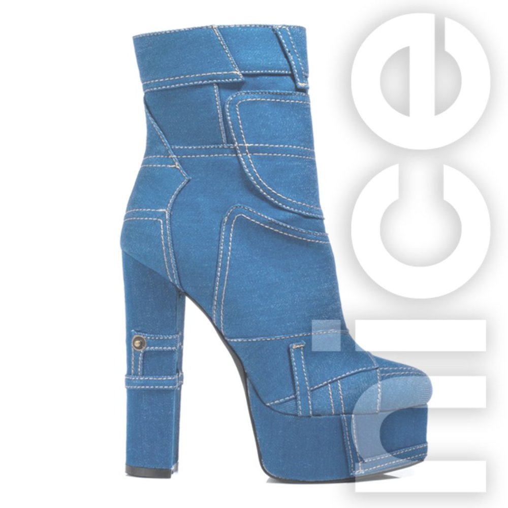 Azalea Wang Keeping It Real Chunky Heel Bootie In… - image 1